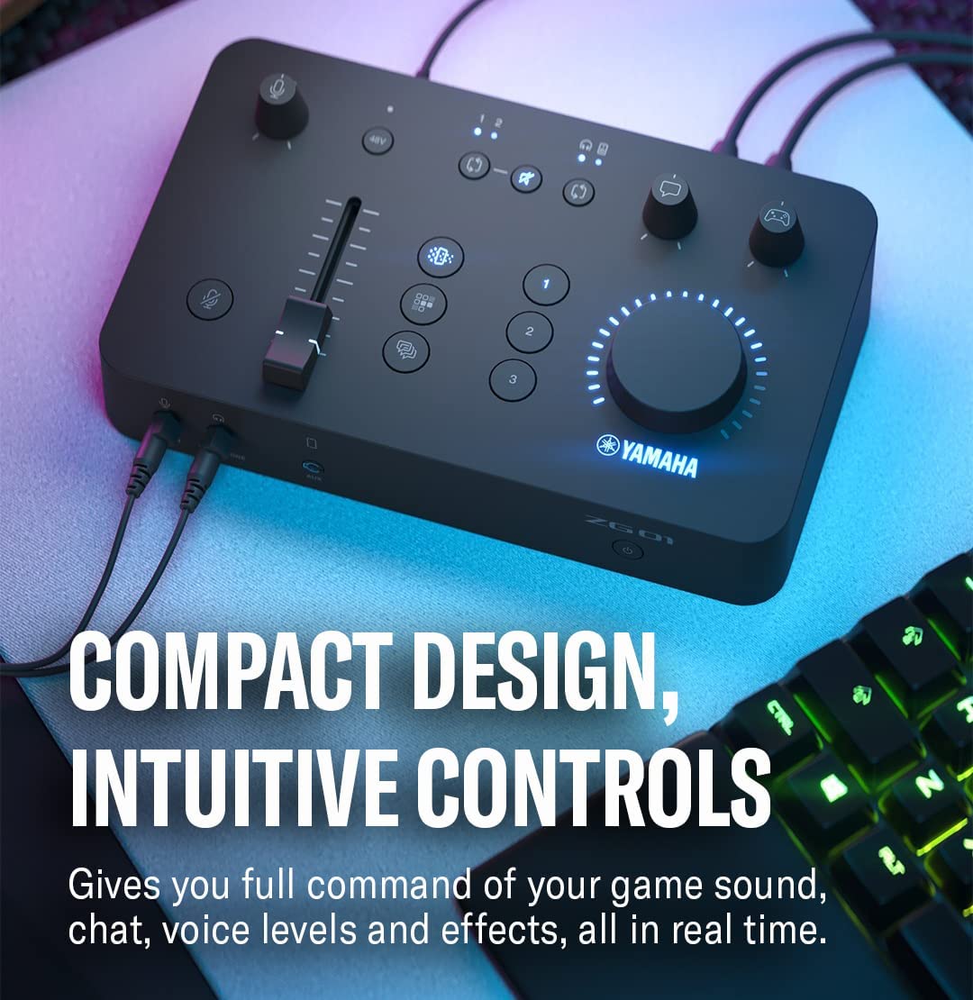 Yamaha ZG01 Gaming Mixer for Voice Chat and Game Streaming